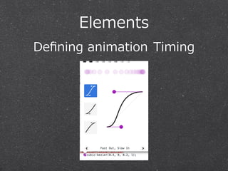 Elements  
Deﬁning  animation  Timing
 