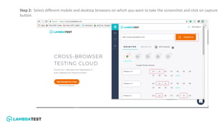 Easy Cross Browser Testing with LambdaTest Screenshots Chrome Extension ...