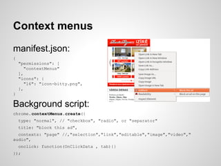 Chrome extension development | PDF