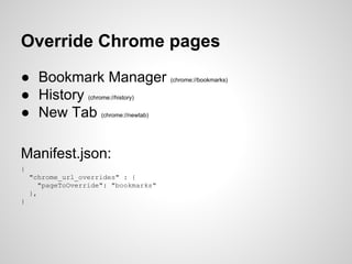 Chrome extension development | PDF