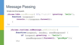 Message Passing
Simple one-time requests
 