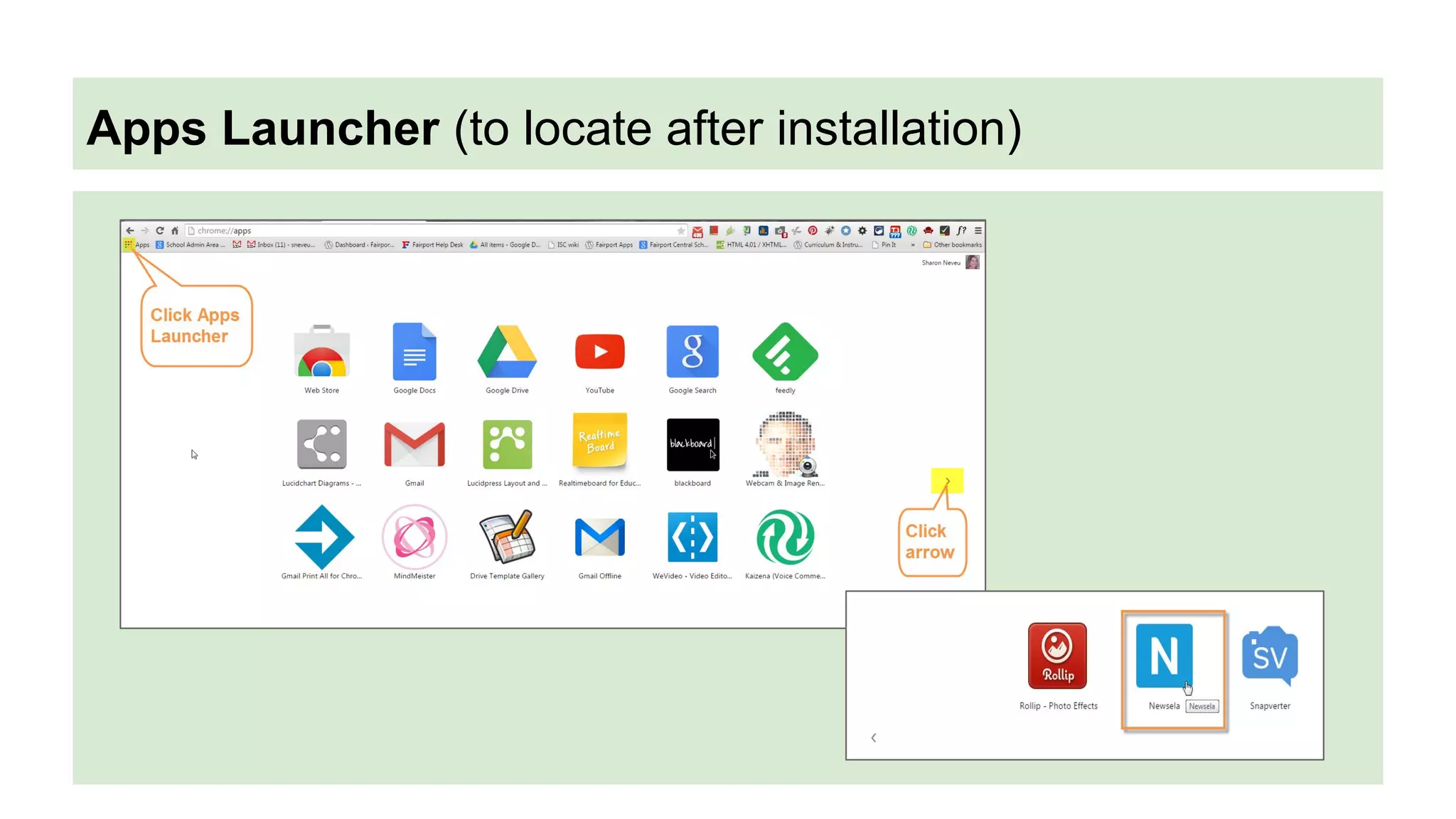 Apps Launcher (to locate after installation)
 