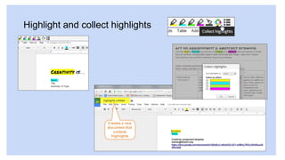 Highlight and collect highlights
 