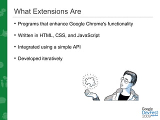 Google Chrome Extensions - DevFest09 | PDF