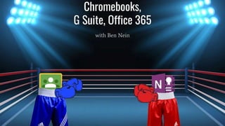Chromebooks,
G Suite, Office 365
with Ben Nein
 