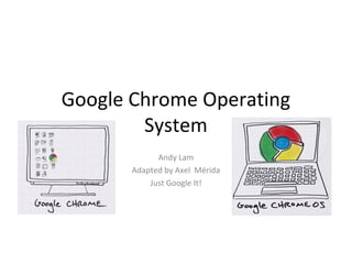 Google Chrome Operating
        System
             Andy Lam
       Adapted by Axel Mérida
           Just Google It!
 