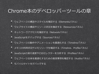 ChromeΥǥ٥åѩ`ĩ`
֥ک`Θ䥹_J루Elementsѥͥ룩
֥ȤΘɤ꥽`״r_J루Resourcesѥͥ룩
ͥåȥ`_J루Networkѥͥ룩
JavaScriptǥХå루Sourcesѥͥ룩
֥ک`΄䥢˥`m루Timelineѥͥ룩
?״r`_J루TimelinePro?leѥͥ룩
JavaScriptΌg?ٶȶȤCSS쥯`루Pro?lesѥͥ룩
֥ک`ȫm뤿ƊX헤_J루Auditsѥͥ룩
Х륵ȤǥХå
 