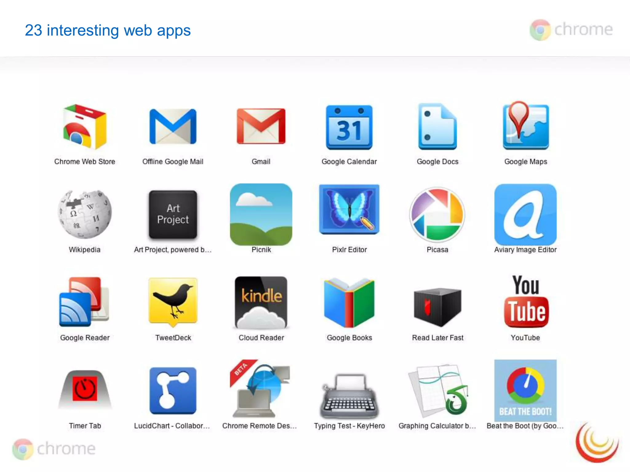23 interesting web apps 
 