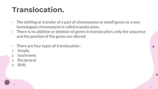Chromosomal aberrations (structural)