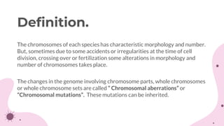 Chromosomal aberrations (structural)