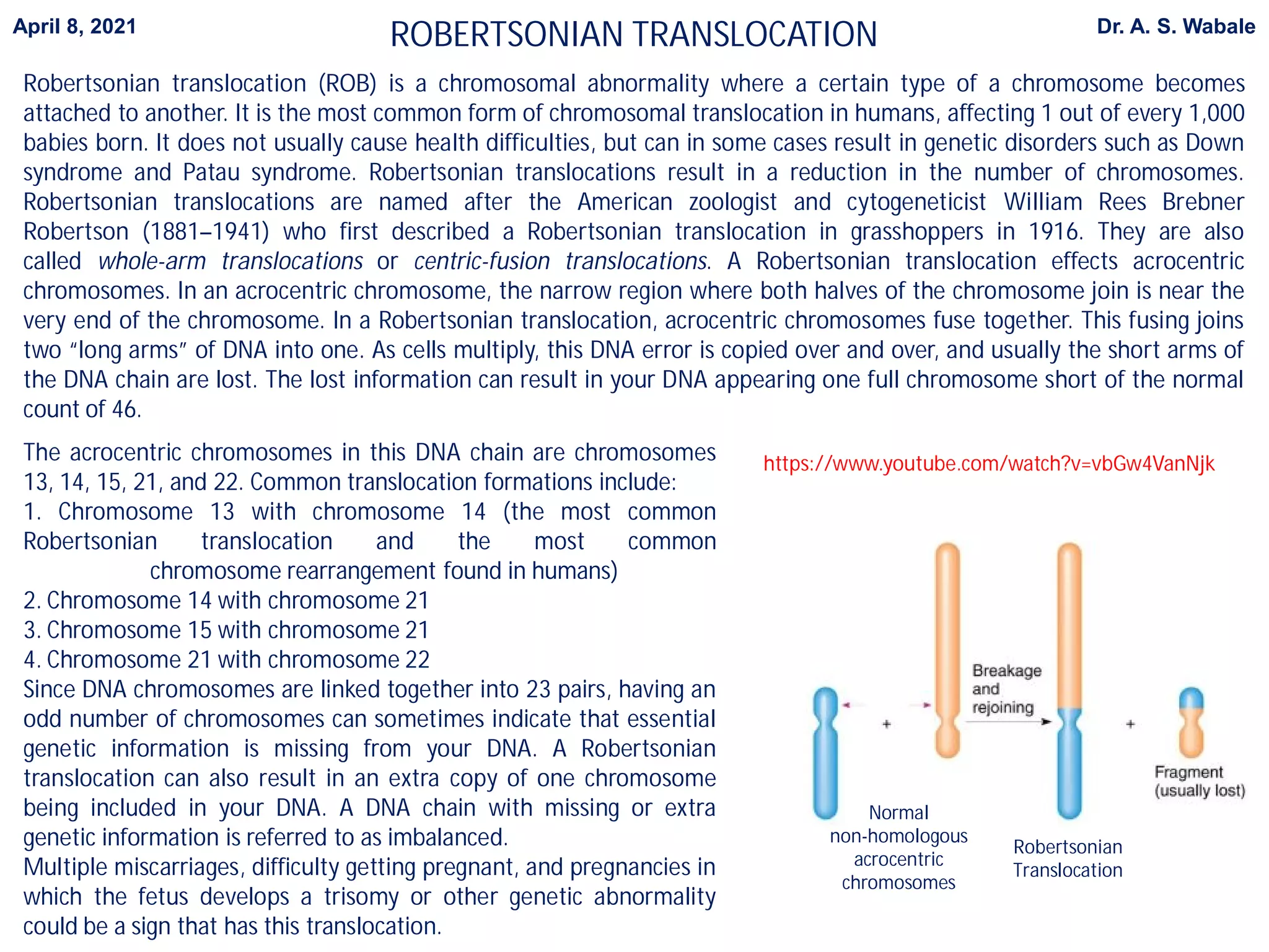 Chromosomal aberrations | PDF