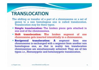 chromosomal_aberrations slides for students | PDF