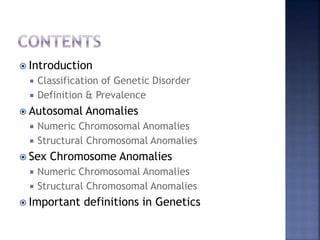 Chromosomal anomalies