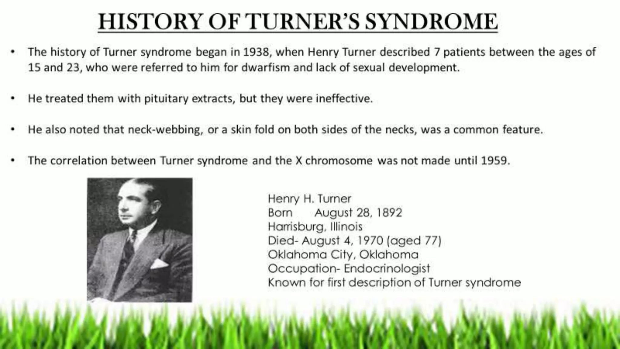 Chromosomal disorders