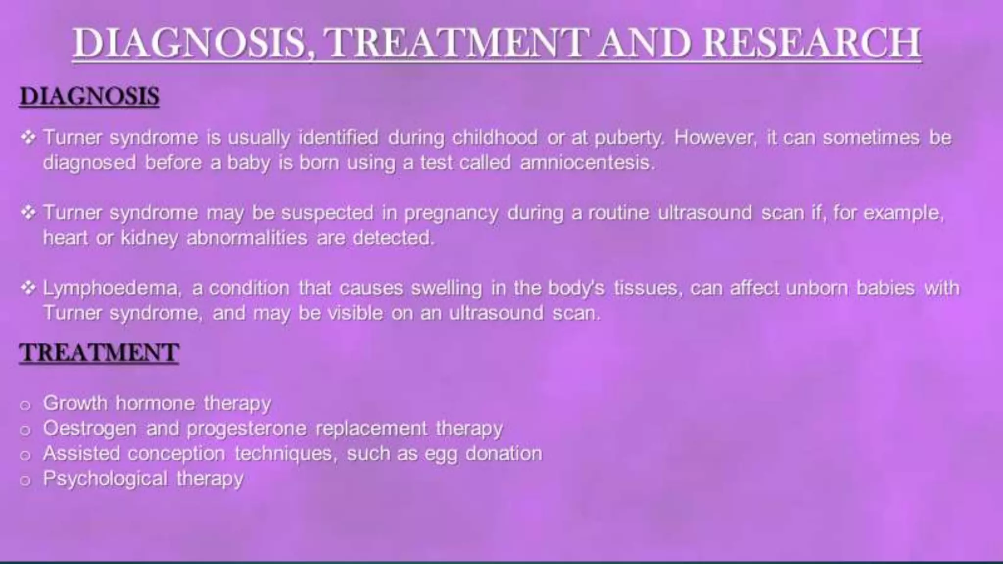Chromosomal disorders