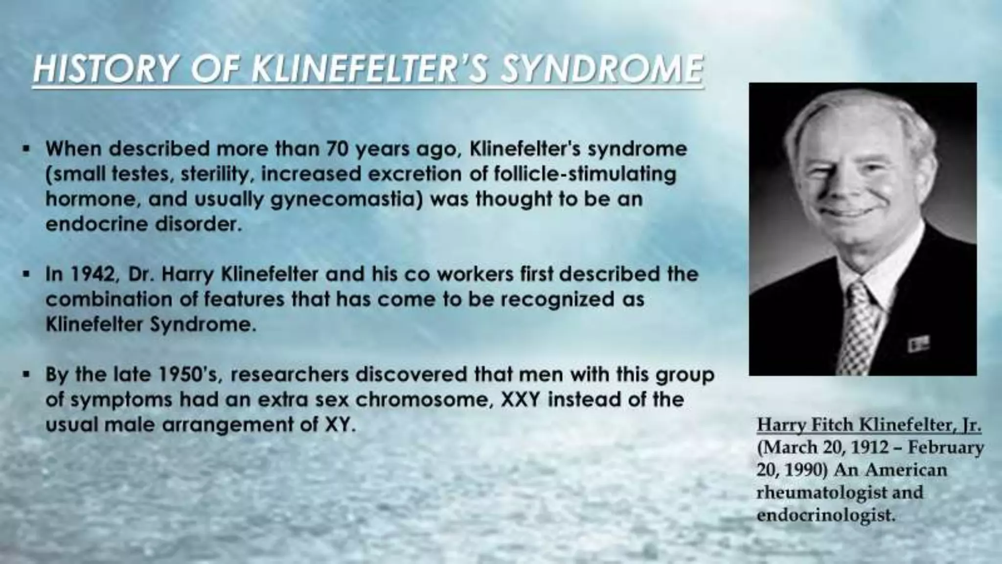 Chromosomal disorders