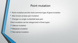 Chromosomal mutation and gene mutation | PDF