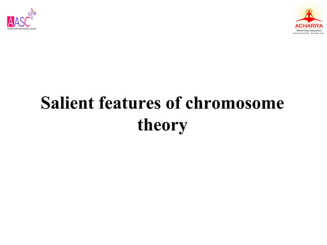 Chromosomal theory of inheritance | PPT | Genetics | Science