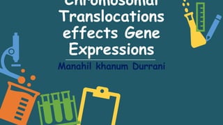 Chromosomal
Translocations
effects Gene
Expressions
Manahil khanum Durrani
 