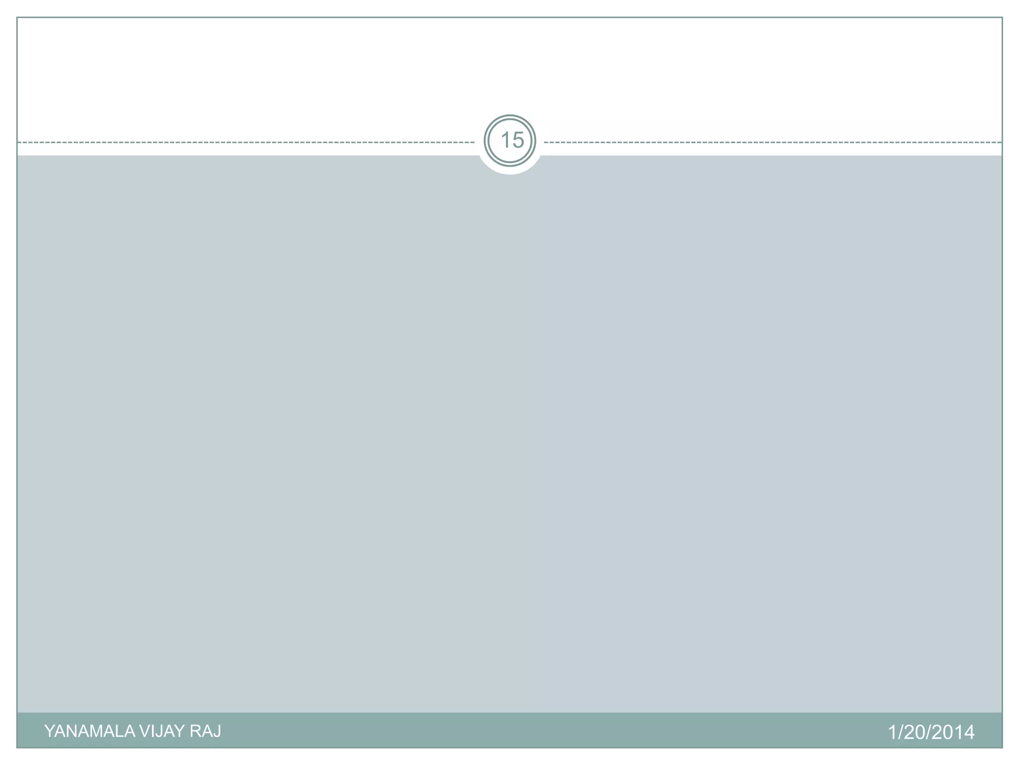 15

YANAMALA VIJAY RAJ

1/20/2014

 