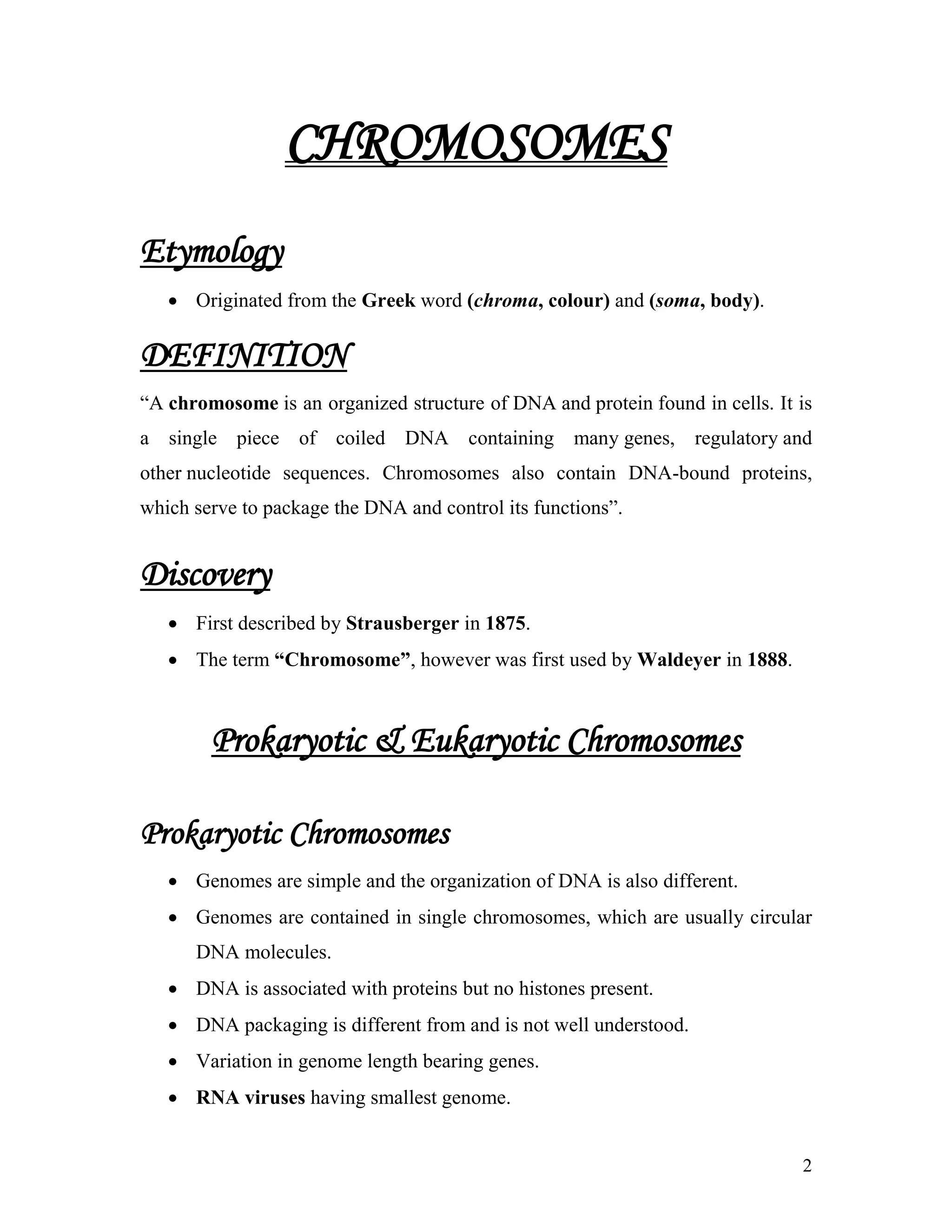 Chromosomes | PDF