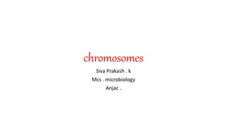 chromosomes
Siva Prakash . k
Mcs . microbiology
Anjac .
 