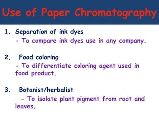 Chromatography Comparing Ink Chromotography | PPTX