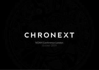 NOAH Conference London
October 2019
 