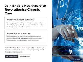 Chronic Care Management soluation- Enable Healthcare | PDF
