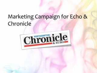 Marketing Campaign for Echo & Chronicle 