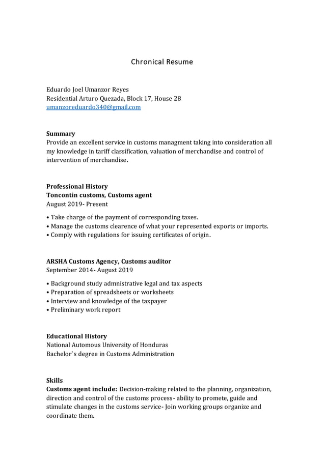 Chronical Resume pdf - Chronical Resumepdf 1 638 