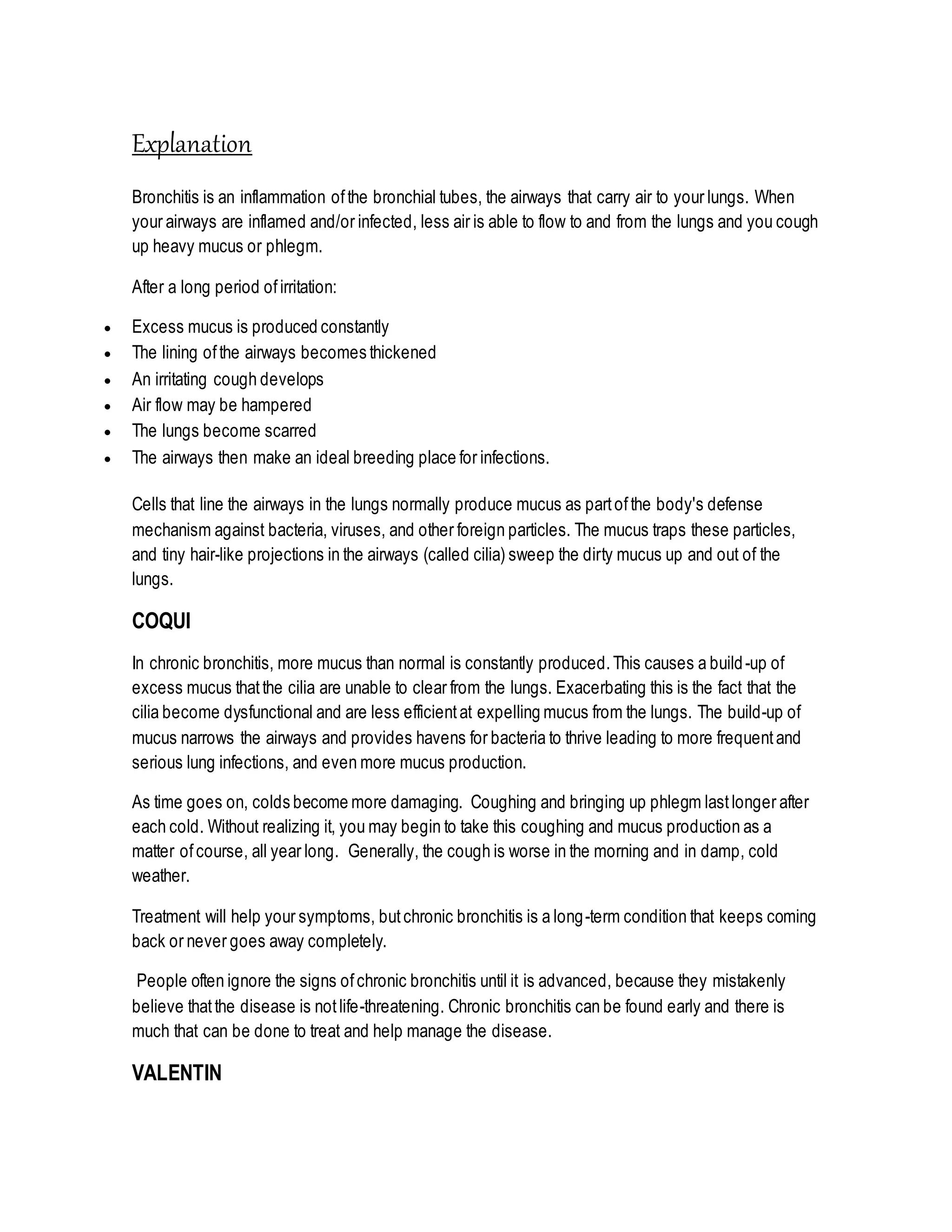 Chronic Bronchitis | PDF | Free Download