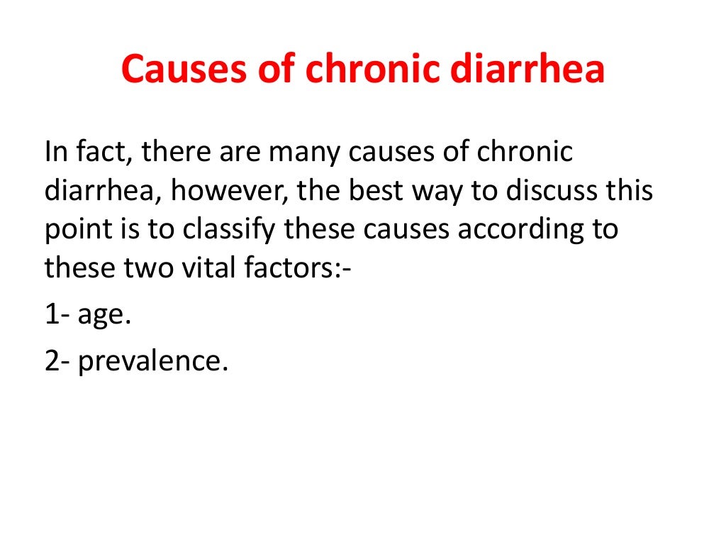 Chronic diarrhea in children