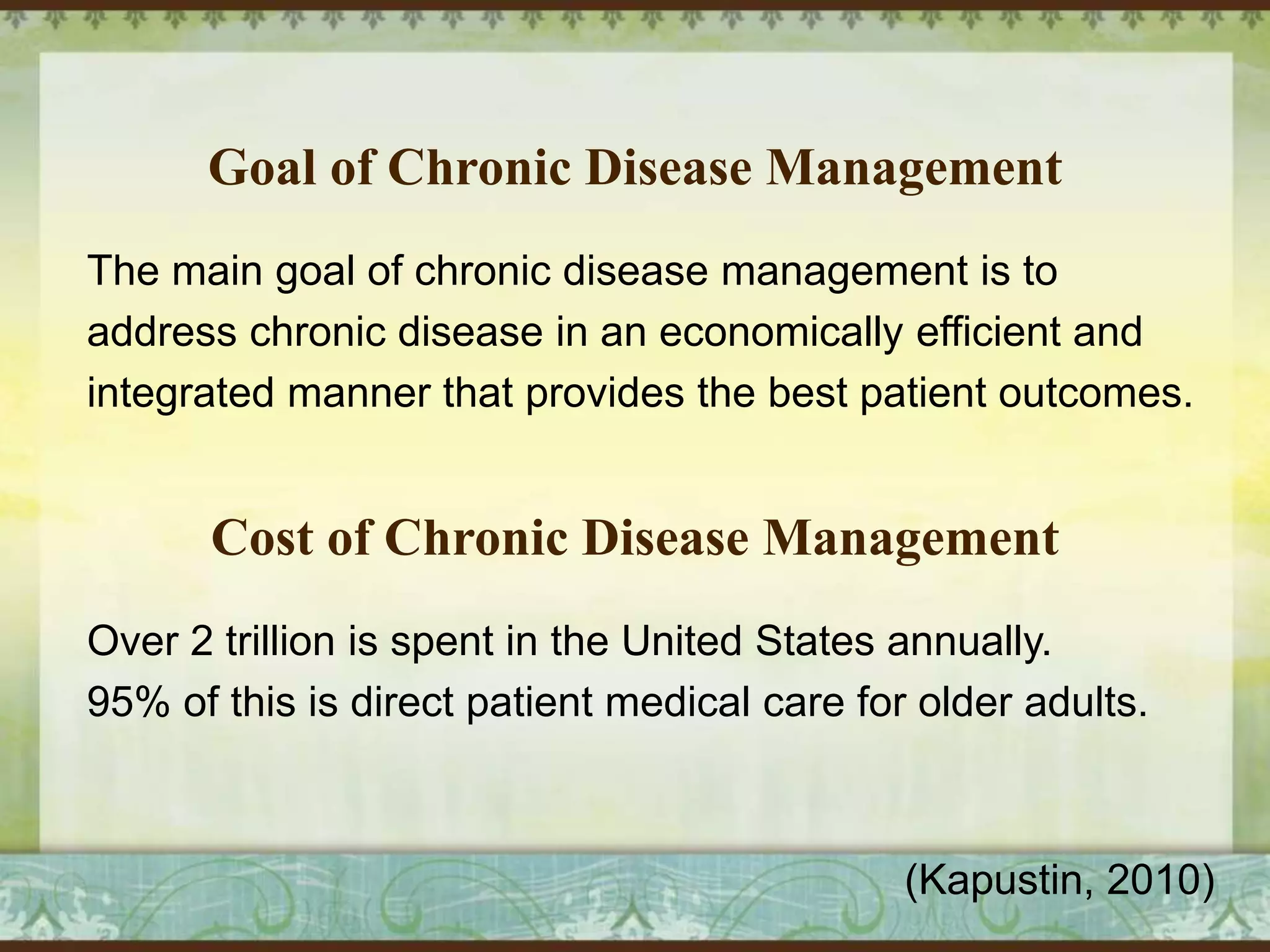 Chronic disease management in the older adult | PPTX