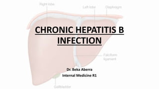 CHRONIC HEPATITIS B
INFECTION
Dr. Beka Aberra
Internal Medicine R1
 