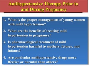 Treatment for Mild Chronic Hypertension during Pregnancy