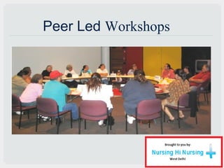 Peer Led Workshops
 