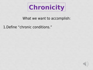 Chronicity | PPT