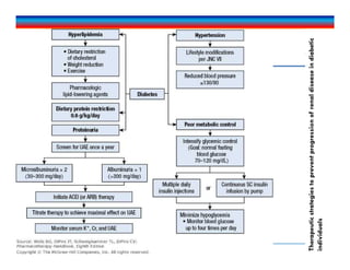 Therapeuticstrategiestopreventprogressionofrenaldiseaseindiabetic
individuals
Therapeuticstrategiestopreventprogressionofrenaldiseaseindiabetic
individuals
 