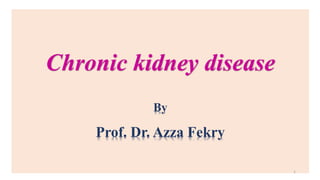 Chronic kidney disease
By
Prof. Dr. Azza Fekry
1
 
