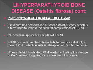 Chronic kidney disease associated mineral bone disorders | PPTX