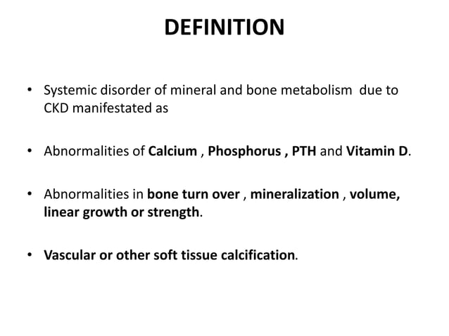 Ckd Mbd Metabolic Bone Disease Pptx Endocrine And Metabolic