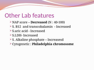 chronic leukemia in pathology for physiotherapy students | PPTX