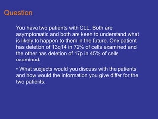 Chronic Lymphocytic Leukemia ,laboratory findings, | PPT | Blood ...