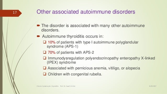 Chronic lymphocytic thyroiditis (hashimoto thyroiditis, autoimmune