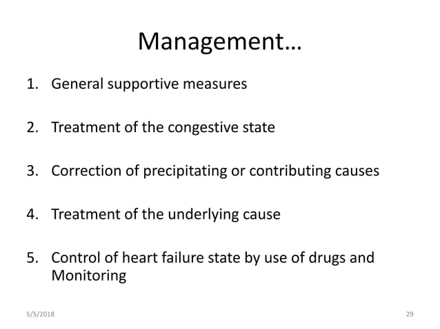 Chronic management of congestive heart failure | PPT