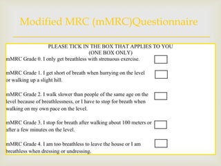Modified MRC (mMRC)Questionnaire
 