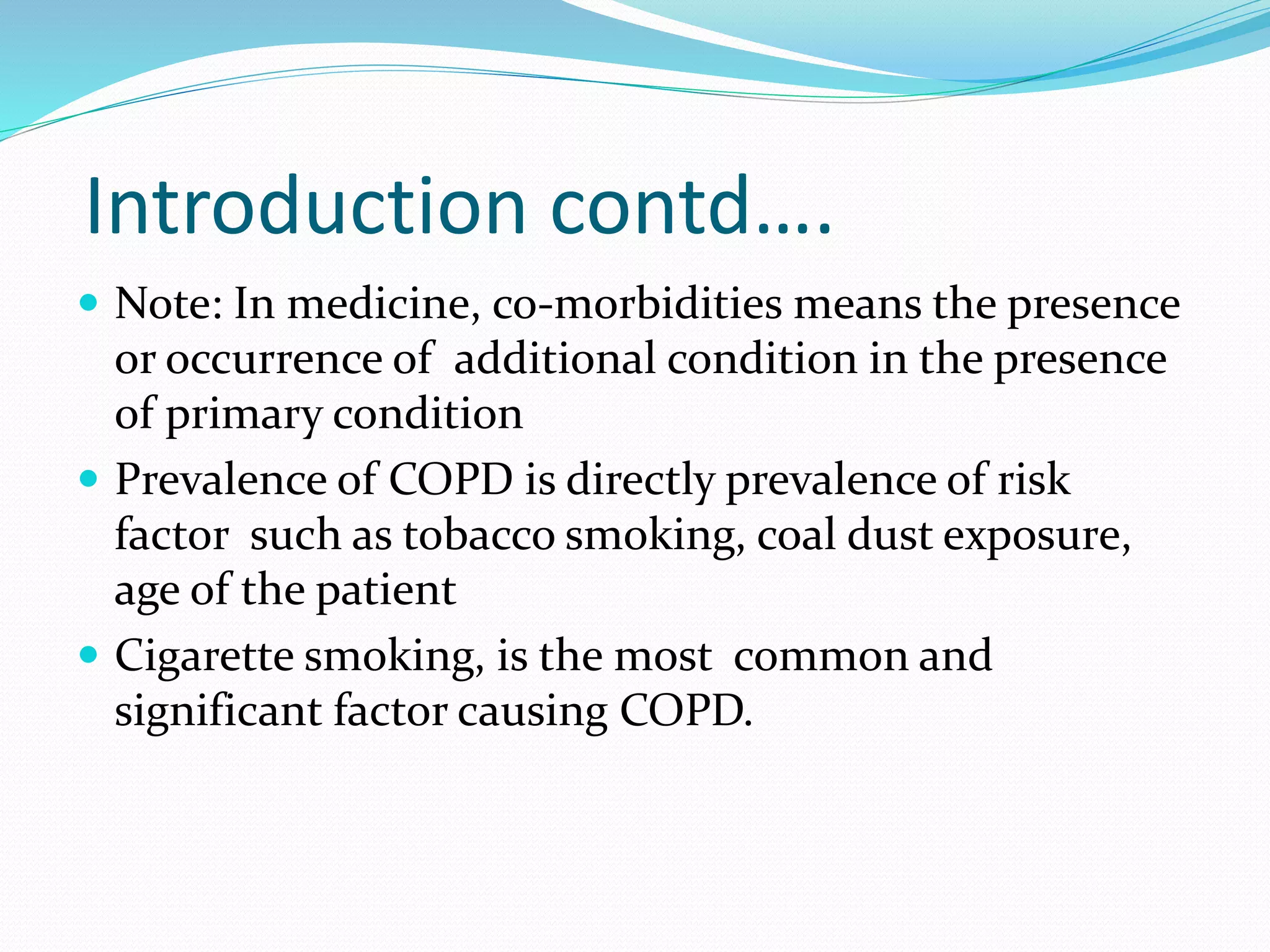 Chronic obstructive lung disease(copd) | PPTX