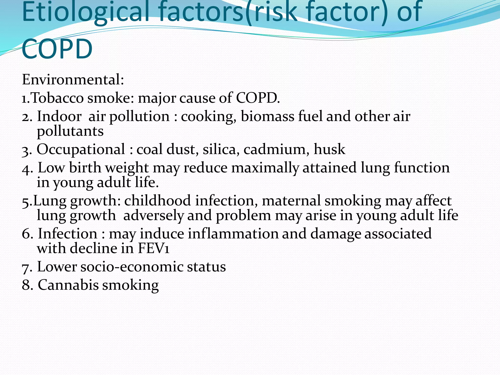 Chronic obstructive lung disease(copd) | PPTX