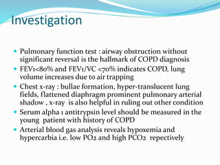 Chronic obstructive lung disease(copd) | PPTX